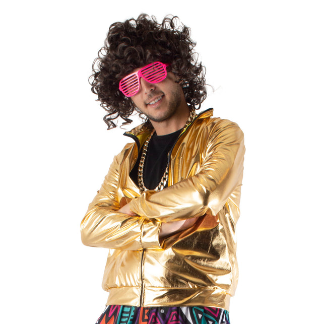 Gouden disco jas Winfred vooraanzicht – carnavalskostuum
