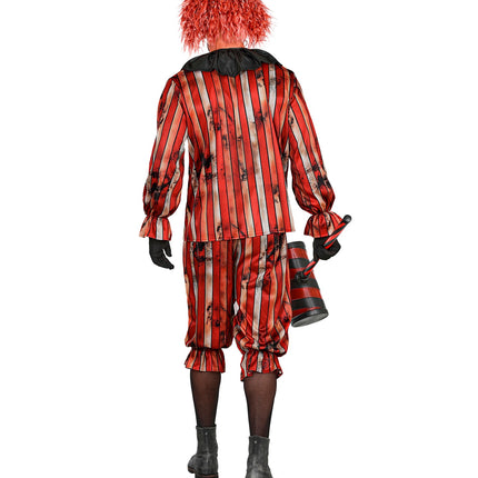 Gemene clowns jas voor heren detailopname – kostuums