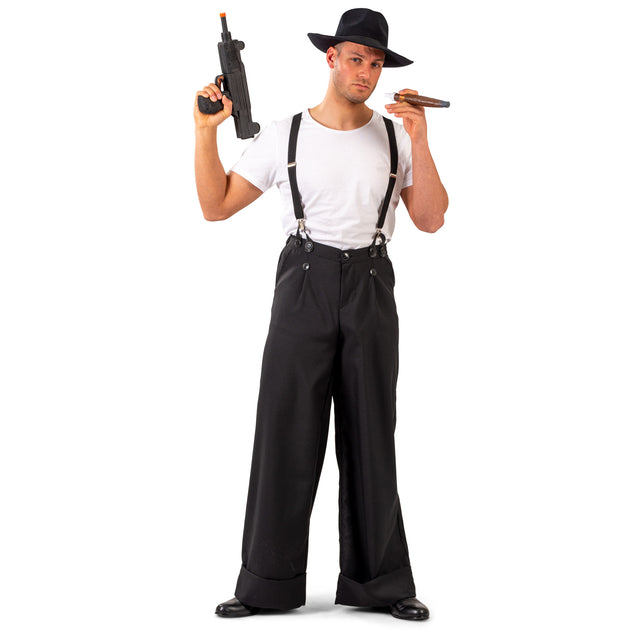 Gangster broek jaren 20 zijaanzicht – verkleedkleding