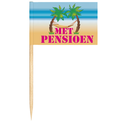 24 Cocktailprikkers 'Met Pensioen'