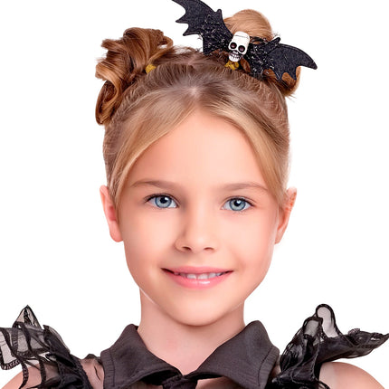 Haar clip vleermuis schedel voor meisjes close-up – accessoires