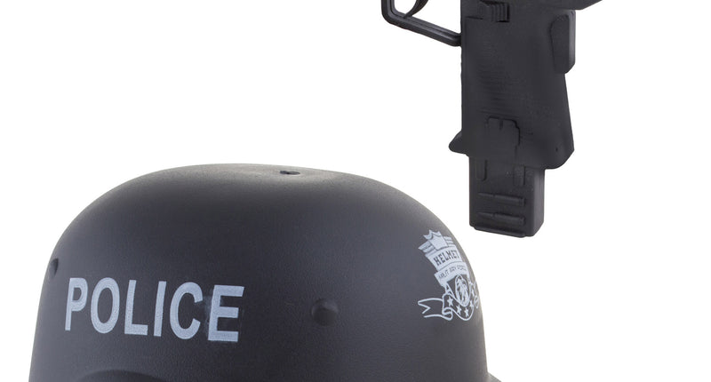 Politie helm met uzi kind