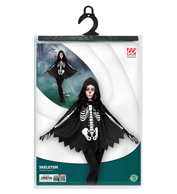 Skelet poncho halloween volwassenen — foto 5