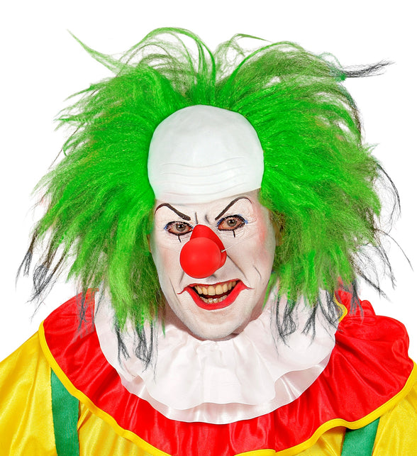 Horrorclown pruik groen