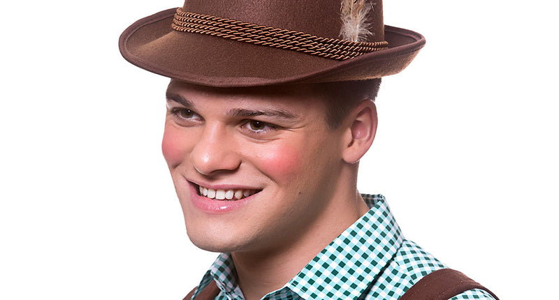 Beierse oktoberfeesthoed in bruin