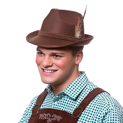 Beierse oktoberfeesthoed in bruin