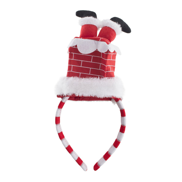 Diadeem kerstman in schoorsteen