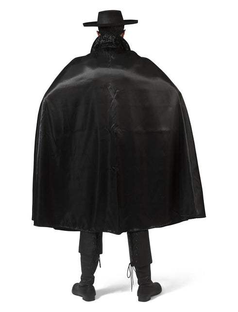 Zwarte cape Zorro met glans — foto 3