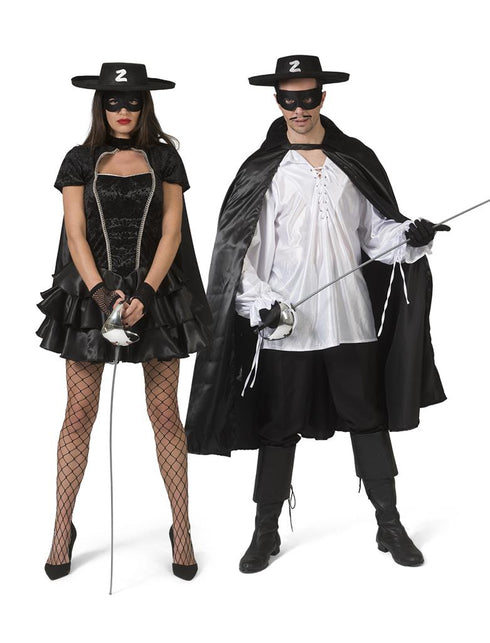 Zwarte cape Zorro met glans — foto 4