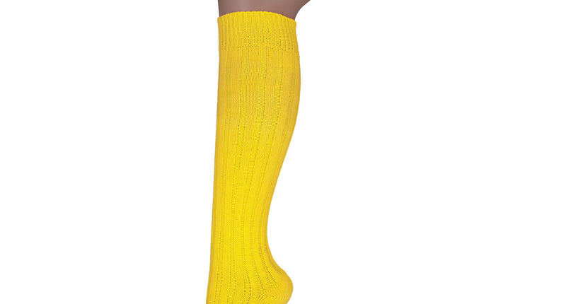 Neon gele kniekousen 60cm