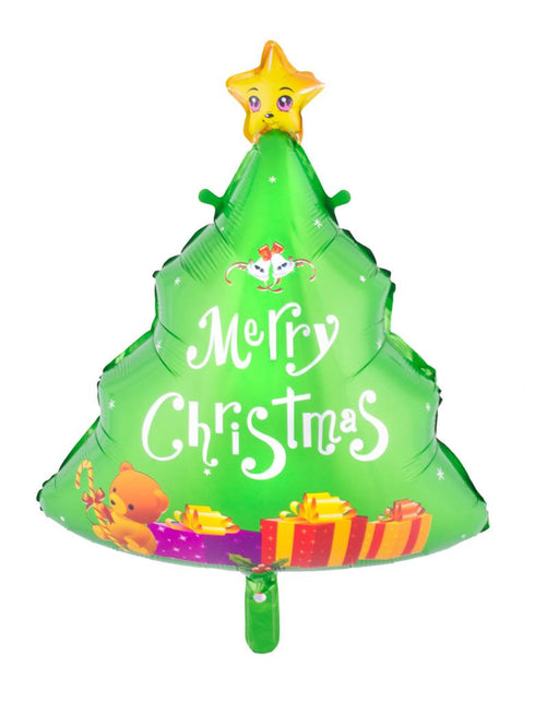 Folie ballon kerstboom Merry Christmas