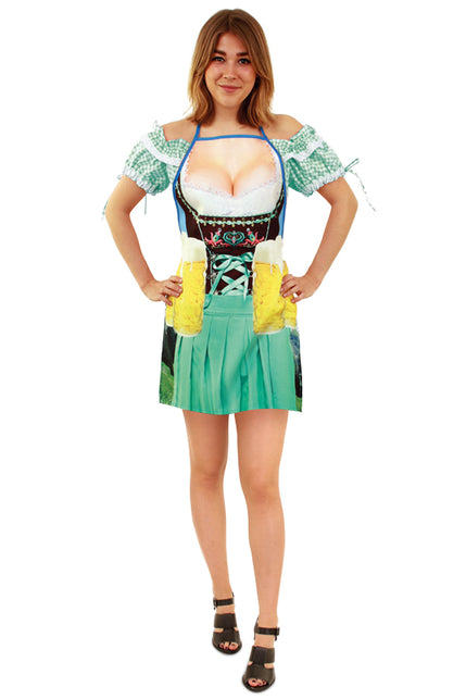 Schort Oktoberfest dirndl jurk met bierpullen — foto 2
