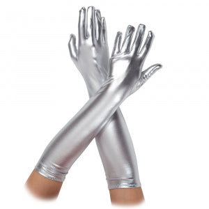 Lange handschoenen in zilver — foto 2