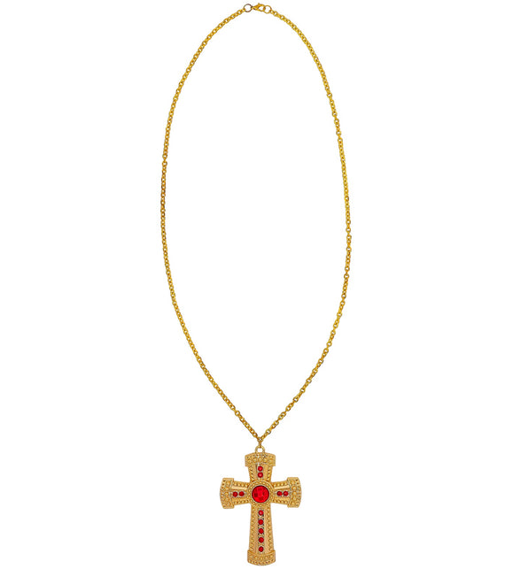 Kruis met edelsteen aan ketting — foto 2