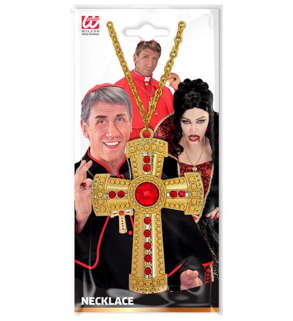 Kruis met edelsteen aan ketting — foto 3