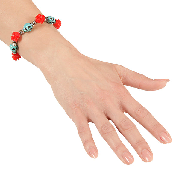 Armband met schedels en rozen — foto 2