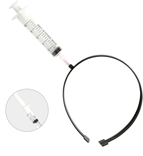 Injectienaald door hoofd