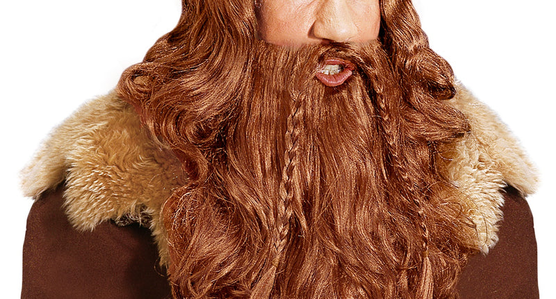 Viking pruik met baard en snor blond
