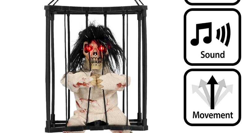 Hangdecoratie Jail house ghost LED bewegend Halloween