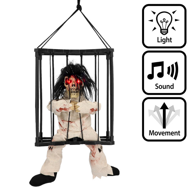 Hangdecoratie Jail house ghost LED bewegend Halloween