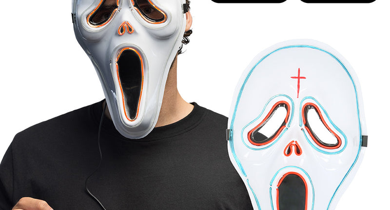 LED masker Spook wit Halloween ghost