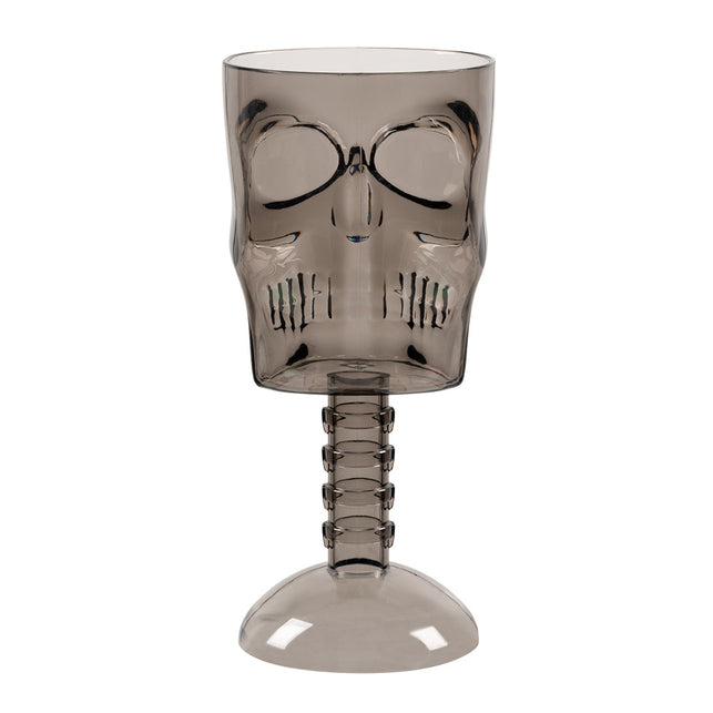 Plastic kelk Smoke skull 36 cl 18 cm Halloween
