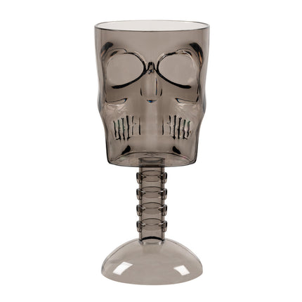 Plastic kelk Smoke skull 36 cl 18 cm Halloween