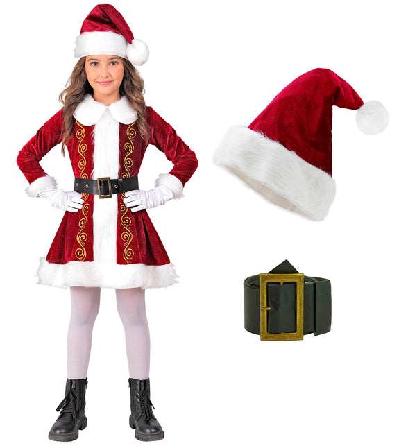 Kerstvrouw jurkje Claus kinderen — foto 2