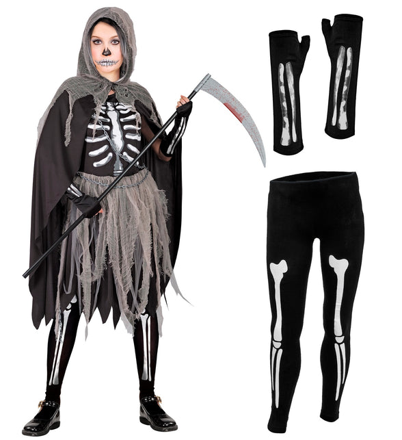 Grimreaper kostuum voor kinderen Skelety — foto 2