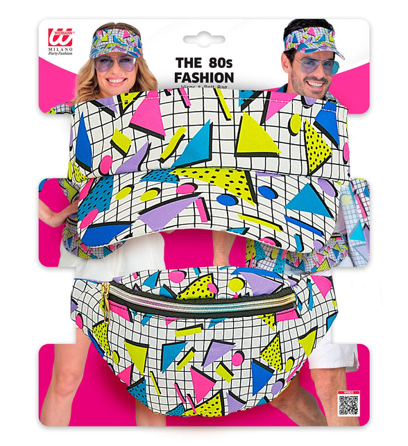 Verkleedset jaren 80 funky fashion wit — foto 2