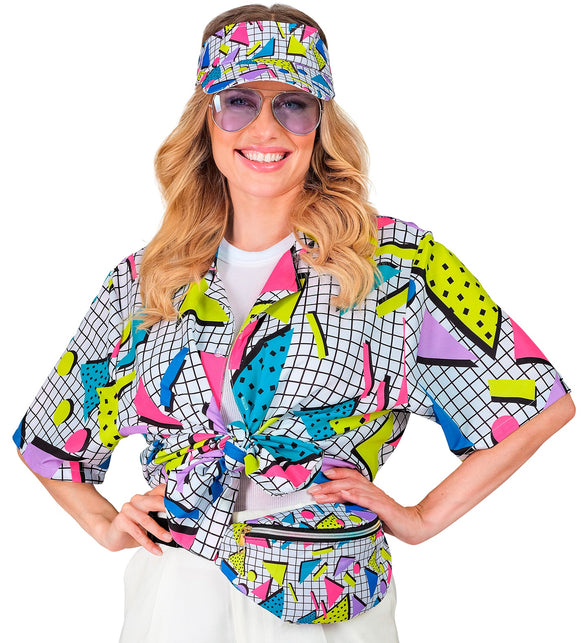 Verkleedset jaren 80 funky fashion wit — foto 5