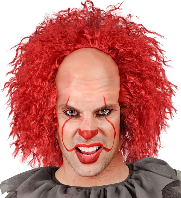 Enge clownspruik met rood haar — foto 3