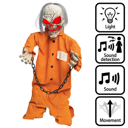 Staande decoratie Death prisoner 100 cm Halloween LED