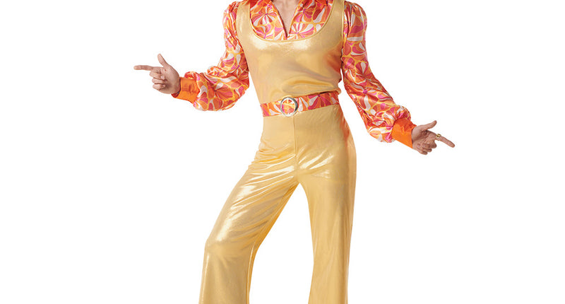 Kostuum Funky king 70s 80s disco outfit heren