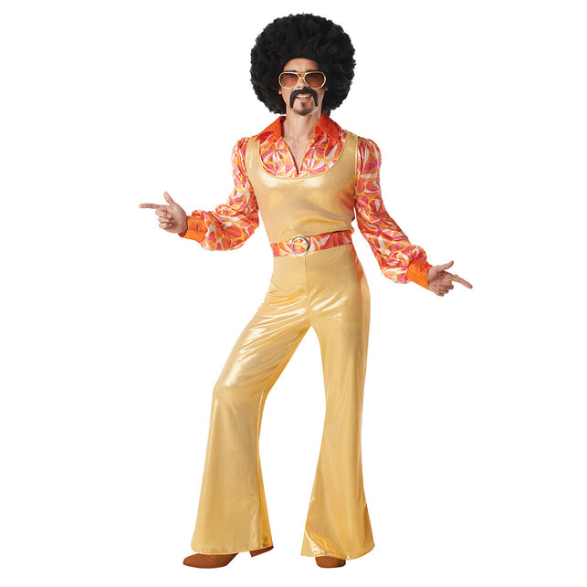 Kostuum Funky king 70s 80s disco outfit heren