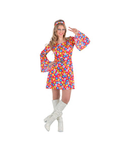 Kostuum Hippie flower power 60s 70s dames