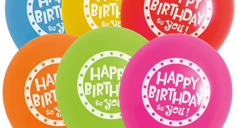 12 ballonnen Happy birthday to you