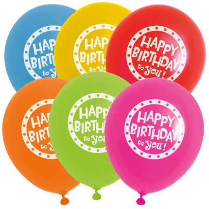 12 ballonnen Happy birthday to you