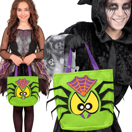 Tas trick-or-treat spin achterkant – verkleedkleding