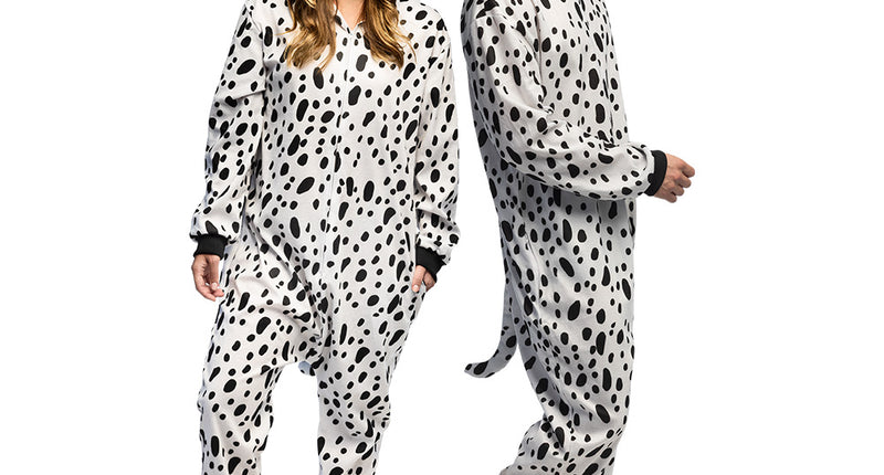 Pluche dalmatiërpak volwassenen wit