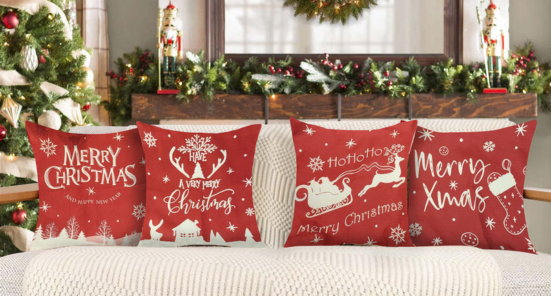 4 kussenslopen Kerstmis set