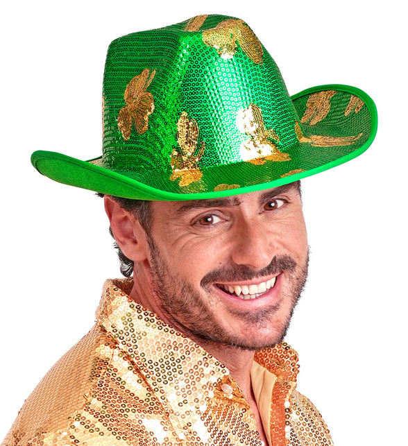Hoed St. Patrick's Day pailletten totaalbeeld – hoeden