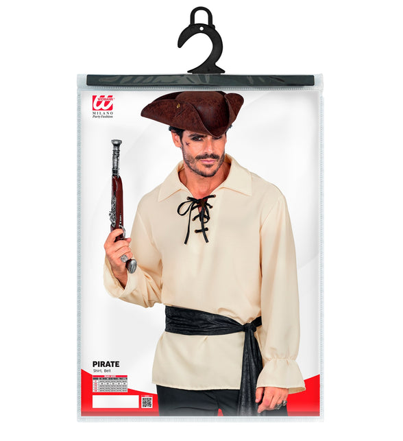 Piraten shirt voor heren totaalbeeld – kleding
