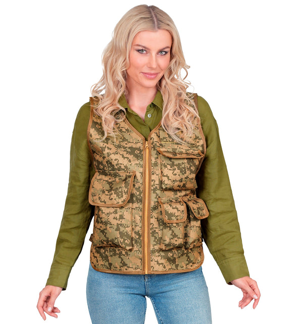 Camouflage tactisch gilet totaalbeeld – kleding