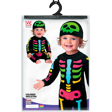 Gekleurd skelet jumpsuit voor jongens sfeerbeeld – kostuums