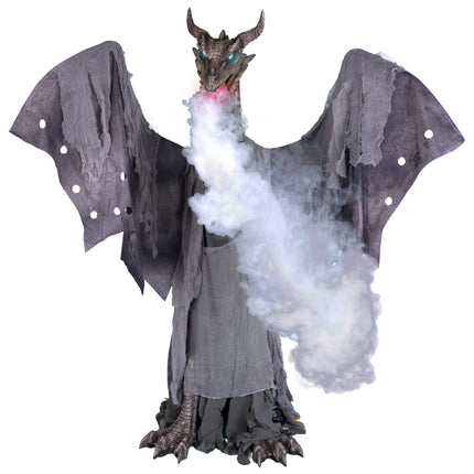 Levensgrote draak Halloween sfeerbeeld