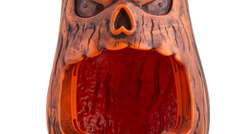 Bijtende pompoen snoepschaal 33 cm animatronic
