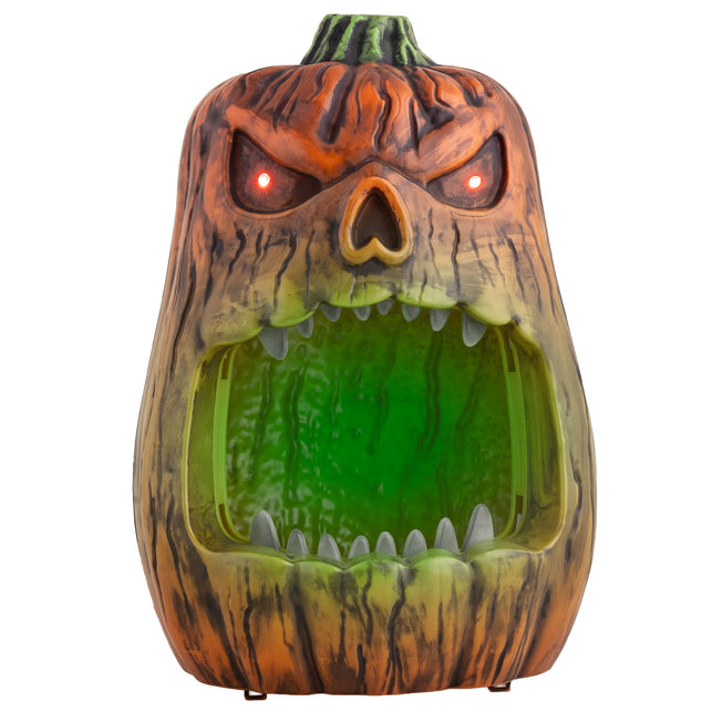 Bijtende pompoen snoepschaal 33 cm animatronic model