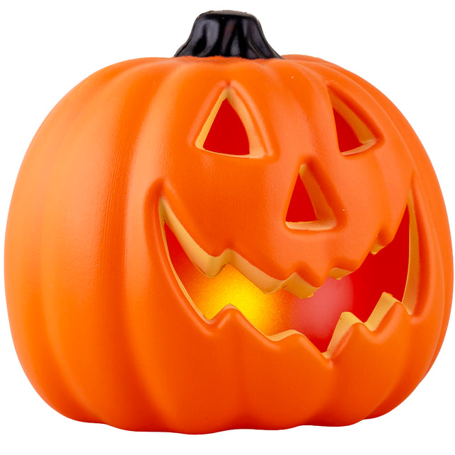 Verlichte Halloween pompoen sfeerbeeld