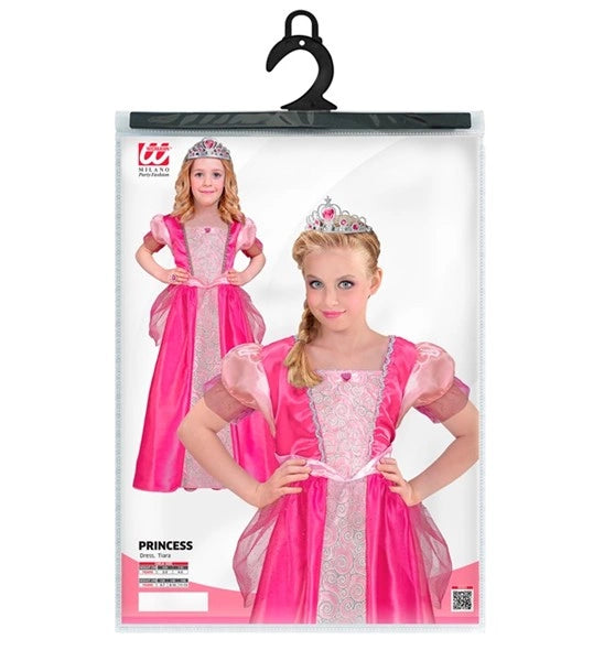 Roze prinsessenkostuum meisje - achteraanzicht jurk